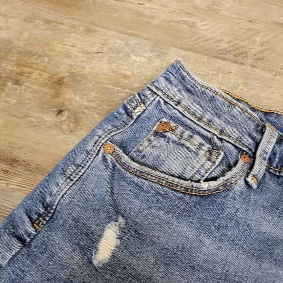 Denizen from Levi's High Rise Shorts Blue‎ Medium Wash Womens Size 2 / 26 Denim - Picture 7 of 14